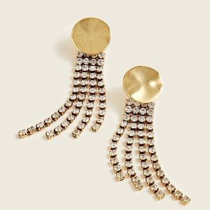 NWT J.Crew Waterfall sparkle disc earrings